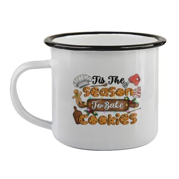 Tis The Season To Bake Cookies, Κούπα εμαγιέ με μαύρο χείλος 360ml