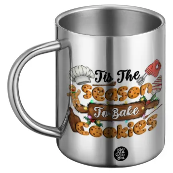 Tis The Season To Bake Cookies, Ανοξείδωτη Μεταλλική Κούπα 450ml - Διπλού Τοιχώματος
