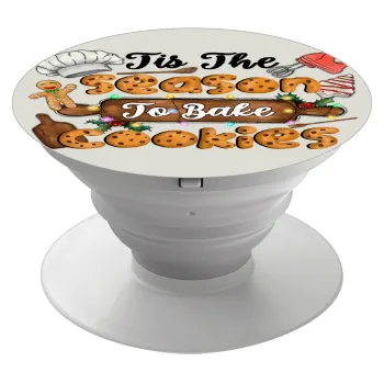 Tis The Season To Bake Cookies, Phone Holders Stand  White Hand-held Mobile Phone Holder