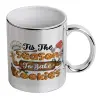 Mug ceramic, silver mirror, 330ml