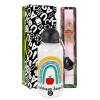 Easter Set, metallic aluminum bottle (500ml) & aromatic flat Easter candle (30cm) (PINK)