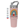 Pink color, 890ml (30oz) stainless Steel Tumbler with Handle
