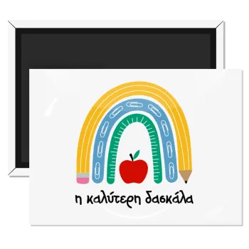 Η καλύτερη δασκάλα, Ορθογώνιο μαγνητάκι ψυγείου διάστασης 9x6cm