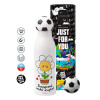 Soccer Metal mug thermos, double wall, 550ml