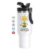 Mega Stainless steel Tumbler with lid, double wall 1,2L