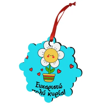 Ευχαριστώ πολύ κυρία!!!, Στολίδι Χριστουγεννιάτικο στολίδι snowflake ξύλινο 7.5cm