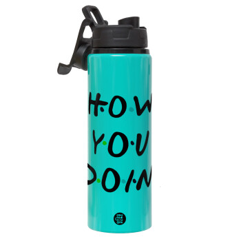 Friends How You Doin'?, Metallic water bottle with safety lid, 850ml aluminum