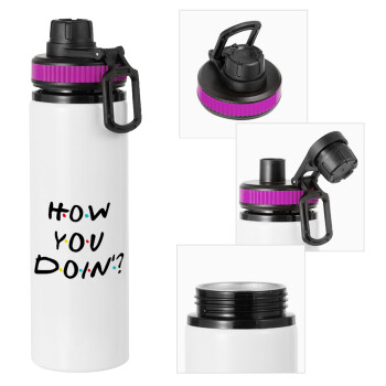 Friends How You Doin'?, Metallic water bottle with safety lid, 850ml aluminum