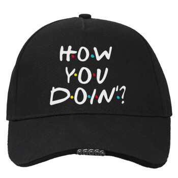 Friends How You Doin'?, Work & Activity LED Light Cap – Perfect for Night & Low Light Conditions (100% COTTON, ADULT, UNISEX)