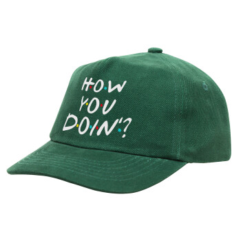 Friends How You Doin'?, Καπέλο παιδικό Baseball, 100% Βαμβακερό, Low profile, Πράσινο