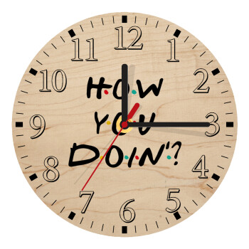 Friends How You Doin'?, Ρολόι τοίχου ξύλινο plywood (20cm)