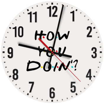 Friends How You Doin'?, Ρολόι τοίχου ξύλινο (30cm)