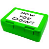 Friends How You Doin'?, Children's cookie container GREEN 185x128x65mm (BPA free plastic)