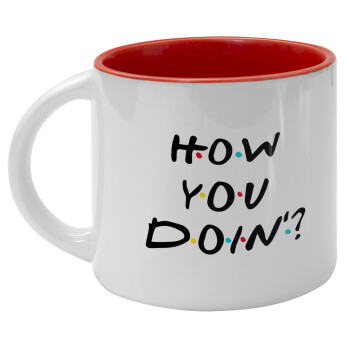 Friends How You Doin'?, Κούπα κεραμική 400ml Λευκή/Κόκκινη