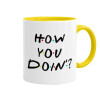 Mug colored yellow, ceramic, 330ml