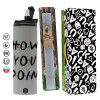 Πασχαλινή Λαμπάδα με Travel Tumbler θερμό (600ml, BPA free) & κερί αρωματικό πλακέ (30cm) (ΓΚΡΙ)