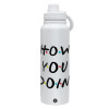 1L Stainless Steel Thermal Bottle with Phone Holder & Double Wall Insulation