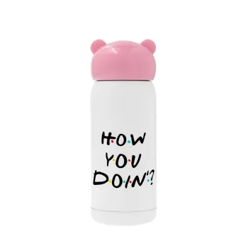 Friends How You Doin'?, Pink stainless steel thermal flask, 320ml