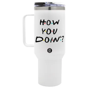 Friends How You Doin'?, Mega Tumbler με καπάκι, διπλού τοιχώματος (θερμό) 1,2L