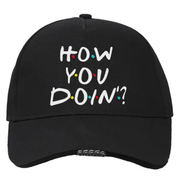 Friends How You Doin'?, Work & Activity LED Light Cap – Perfect for Night & Low Light Conditions (100% COTTON, ADULT, UNISEX)