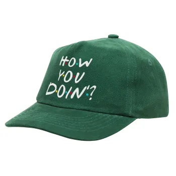 Friends How You Doin'?, Children's Baseball Cap, 100% Cotton Drill, GREEN (COTTON, CHILDREN'S, ONE SIZE)