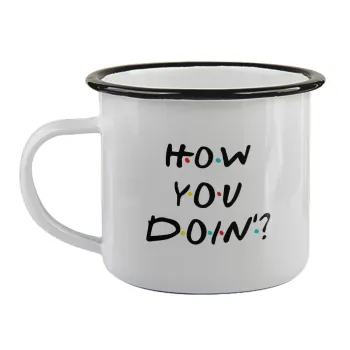 Friends How You Doin'?, Κούπα εμαγιέ με μαύρο χείλος 360ml