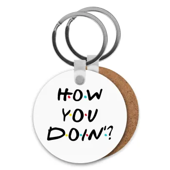 Friends How You Doin'?, Μπρελόκ Ξύλινο στρογγυλό MDF Φ5cm