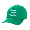 Children's Baseball Cap, 100% Cotton Twill, Green (COTTON, CHILDREN'S, UNISEX, ONE SIZE)