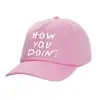 Casual children's baseball cap, 100% Cotton Twill, PINK (COTTON, CHILDREN'S, ONE SIZE)