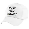 Children's Baseball Cap, 100% Cotton Twill, White (COTTON, CHILDREN'S, UNISEX, ONE SIZE)