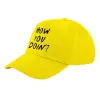 Child's Baseball Cap, 100% Cotton Twill, Yellow (COTTON, CHILD, UNISEX, ONE SIZE)