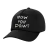 Child's Baseball Cap, 100% Cotton, Black