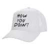 Structured Trucker Adult Hat, with Mesh, WHITE (100% COTTON, ADULT, UNISEX, ONE SIZE)