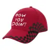 Adult Cap RACING Ultimate Red/Black, (100% COTTON DRILL, ADULT, UNISEX, ONE SIZE ADULT)