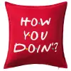Sofa cushion RED 50x50cm includes filling