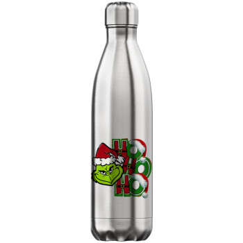 Grinch ho ho ho, Inox (Stainless steel) hot metal mug, double wall, 750ml
