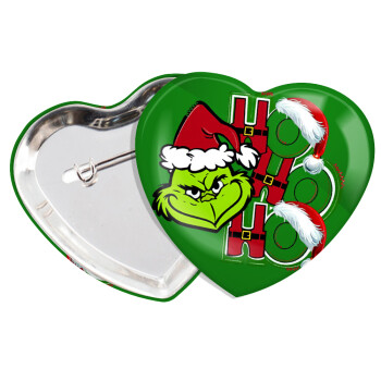Grinch ho ho ho, Κονκάρδα παραμάνα καρδιά (57x52mm)
