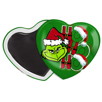 Grinch ho ho ho, Μαγνητάκι καρδιά (57x52mm)