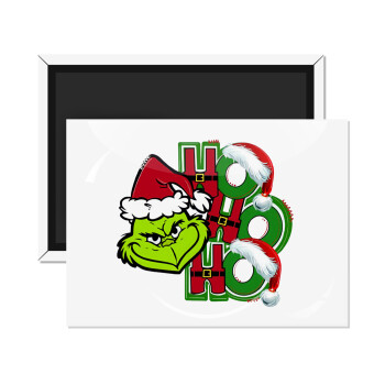 Grinch ho ho ho, Ορθογώνιο μαγνητάκι ψυγείου διάστασης 9x6cm