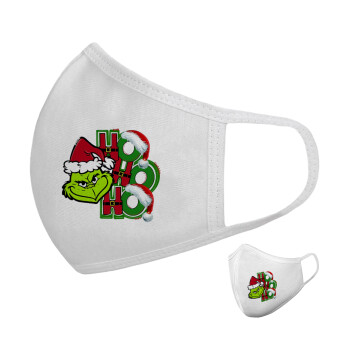 Grinch ho ho ho, Μάσκα υφασμάτινη υψηλής άνεσης παιδική (Δώρο πλαστική θήκη)