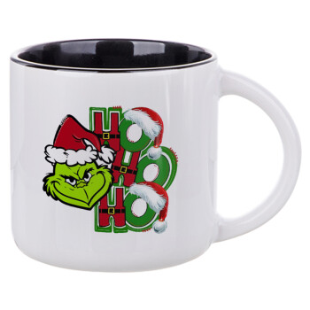 Grinch ho ho ho, Κούπα κεραμική 400ml Λευκή/Μαύρη