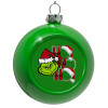 Green Christmas tree ornament bauble 8cm