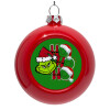 Red Christmas tree ornament bauble 8cm
