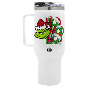 Grinch ho ho ho, Mega Stainless steel Tumbler with lid, double wall 1,2L