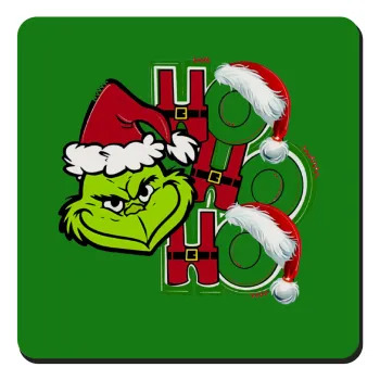 Grinch ho ho ho, Τετράγωνο μαγνητάκι ξύλινο 9x9cm