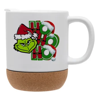 Grinch ho ho ho, Κούπα, κεραμική με βάση φελού και καπάκι (ΜΑΤ), 330ml
