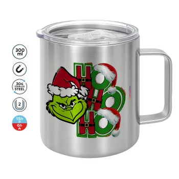 Grinch ho ho ho, Mug Stainless steel double wall 300ml