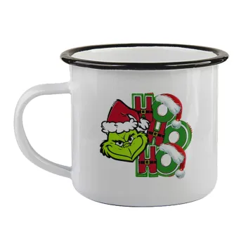 Grinch ho ho ho, Κούπα εμαγιέ με μαύρο χείλος 360ml