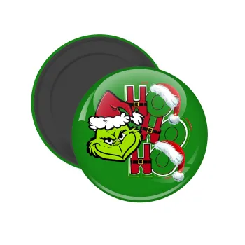 Grinch ho ho ho, Μαγνητάκι ψυγείου στρογγυλό διάστασης 5cm