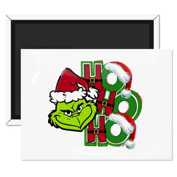 Grinch ho ho ho, Ορθογώνιο μαγνητάκι ψυγείου διάστασης 9x6cm